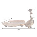 Glamour ozdobná kovová zlatá misa Peak v tvare páva 37 cm