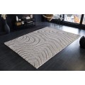 Dizajnový moderný obdĺžnikový koberec Flow v sivej farbe s abstraktným vzorom 240 cm