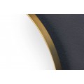 Dizajnové glamour okrúhle nástenné zrkadlo Keening s kovovým zlatým rámom 50 cm