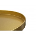 Art deco vysoký okrúhly kovový zlatý príručný stolík Relia s lesklým hladkým povrchom 100 cm