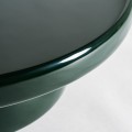 Luxusný okrúhly konferenčný stolík Verde smaragdovej zelenej farby s lesklým povrchom s jednou nohou 90 cm