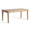 Luxusný jedálenský stôl Kolin v obdĺžnikovom tvare z masívneho jaseňového dreva v hnedej farbe v škandinávskom štýle s moderným nádychom s rozkladacou funkciou