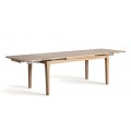 Luxusný škandinávsky moderný obdĺžnikový masívny rozkladací jedálenský stôl Kolin v hnedej farbe 180 cm