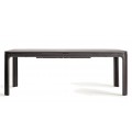 Luxusný moderný obdĺžnikový rozkladací jedálenský stôl Kolin v čiernej farbe z masívneho dreva 220 cm 