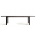 Luxusný moderný obdĺžnikový rozkladací jedálenský stôl Kolin v čiernej farbe z masívneho dreva 220 cm 