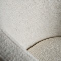 Štýlové moderné dizajnové atypické čalúnené prešívané kreslo Ria v bielo sivej farbe s textúrovaným poťahom 78 cm