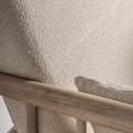 Luxusn&eacute; modern&eacute; čal&uacute;nen&eacute; bavlnen&eacute; kreslo Lisan v b&eacute;žovej farbe z mas&iacute;vneho svetl&eacute;ho hned&eacute;ho brezov&eacute;ho dreva 90 cm 