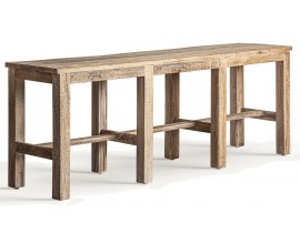 Luxusný koloniálny masívny obdĺžnikový konzolový stolík Maures v hnedej farbe s ôsmimi nožičkami 230 cm