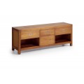 Klasický TV stolík Star z masívneho dreva s poličkami a zásuvkami