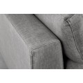 Dizajnová industriálna rohová trojmiestna čalúnená sedačka Molara so sivým zamatovým poťahom s nízkymi nožičkami 313 cm