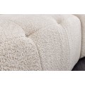 Luxusná dizajnová veľká päťmiestna šampanská béžová sedačka Queen s bouclé prešívaným poťahom 295 cm