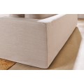 Dizajnová moderná čalúnená ľanová obdĺžniková béžová sedačka Heaven s piatimi vankúšmi 210 cm