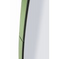 Moderné dizajnové oválne nástenné zrkadlo Retal so zeleným skleneným rámom 150 cm