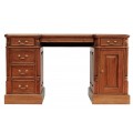 Luxusný klasický písací stôl M-Vintage s úložným priestorom z masívneho mahagónového dreva v hnedej farbe 140 cm