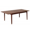 Luxusný masívny mahagónový jedálenský stôl Liberia s obdĺžnikovou rozkladacou vrchnou doskou v hnedej farbe 240 cm