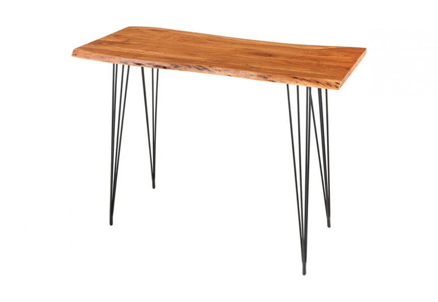 Industriálny barový stôl Mammut prírodne hnedá akácia 140cm