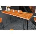 Industriálny barový stôl Mammut prírodne hnedá akácia 140cm