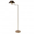 Moderná kovová bronzová stojaca lampa Mistin s kužeľovým tienidlom a nastaviteľným ramenom 157 cm