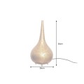 Orientálna stolová lampa Fatima okrúhleho tvaru z kovu v zlatej farbe s perforáciou s tromi nožičkami 52 cm 