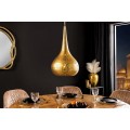 Orientálna závesná lampa Fatima okrúhleho tvaru z kovu v zlatej farbe s perforáciou 49 cm