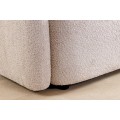Štýlová art deco obdĺžniková trojmiestna béžová sedačka Jina s geometrickými vankúšmi s bouclé poťahom 198 cm