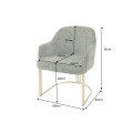 Štýlová art deco tmavá zelená jedálenská stolička Hejdy s kovovou zlatou podstavou do tvaru U 81 cm