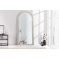 Moderné art deco závesné zrkadlo Swan s klenutým rámom so štvorvrstvovým dizajnom v bielej farbe 160 cm
