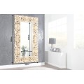 Glamour obdĺžnikové zlaté nástenné zrkadlo Venice s vyrezávaným ozdobným rámom s barokovým motívom 180 cm