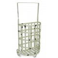 Kovový dekoračný košík na kolieskach 70cm vysoký