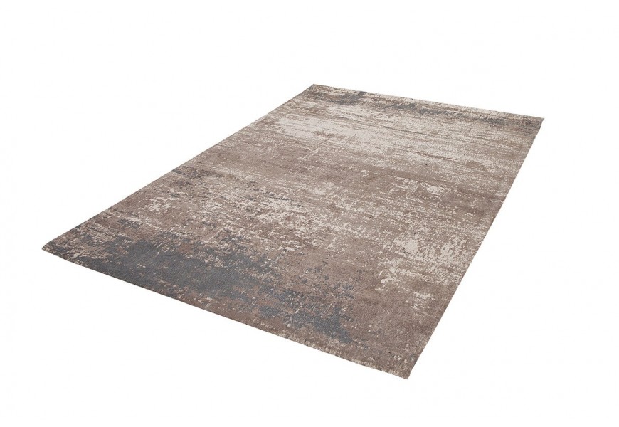 Moderný obdĺžnikový koberec Adassil v béžových tónoch s efektom maľby z bavlny a mikrovlákna vhodný na podlahové kúrenie 240 cm