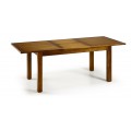 Masívny jedálenský rozkladací stôl Flash z exotického dreva mindi