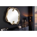 Art deco okrúhle závesné zrkadlo Serpente so zlatým kovovým rámom v tvare hadov 52 cm