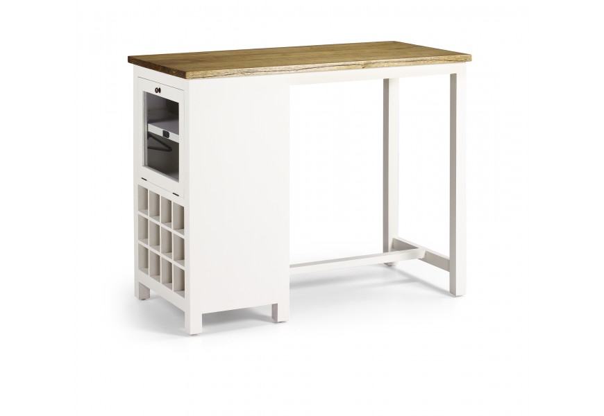 Barov&yacute; st&ocirc;l NEW WHITE combi s vinot&eacute;kou