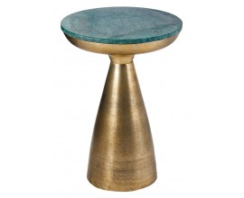 Art-deco príručný stolík Elements okrúhly staro-zlatý 57cm