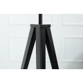 Dizajnová stojaca retro lampa Tripod čierna