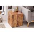 Štýlový príručný stolík z masívu Cascara hnedý