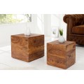 Sada masívnych odkladacích stolíkov Makassar