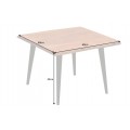 Moderný štvorcový príručný stolík Tacoma z masívu a kovu 60cm