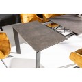 Moderný rozkladací jedálenský stôl Antan v antracitovom sivom prevedení s keramickou doskou a kovovou konštrukciou 240cm