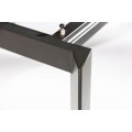 Moderný rozkladací jedálenský stôl Antan v antracitovom sivom prevedení s keramickou doskou a kovovou konštrukciou 240cm