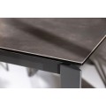 Moderný rozkladací jedálenský stôl Antan v antracitovom sivom prevedení s keramickou doskou a kovovou konštrukciou 240cm