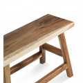 Dizajnová etno lavica Sulawesi v naturálnom hnedom odtieni suarového dreva so štyrmi nožičkami 80 cm