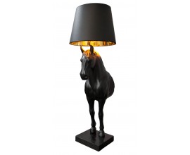 Extravagantná štýlová stojaca lampa Black Beauty čierna 130cm