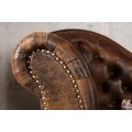 Luxusná leňoška Chesterfield Brown Antik Look