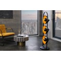Moderná dizajnová stojaca lampa Studio čierno-zlatá 130cm
