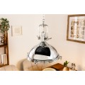 Luxusné moderné závesné svietidlo Industrial 45cm strieborné