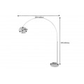 Dizajnová moderná stojaca lampa Big Bow II 170-210 cm