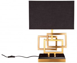 Dizajnová stolná lampa Tulsa zlatá