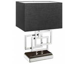 Dizajnová stolná lampa Tulsa strieborná