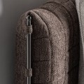 Luxusná moderná čalúnená manželská posteľ Mariano s poťahom v sivej a hnedej farbe s dvojitým čelom 220 cm